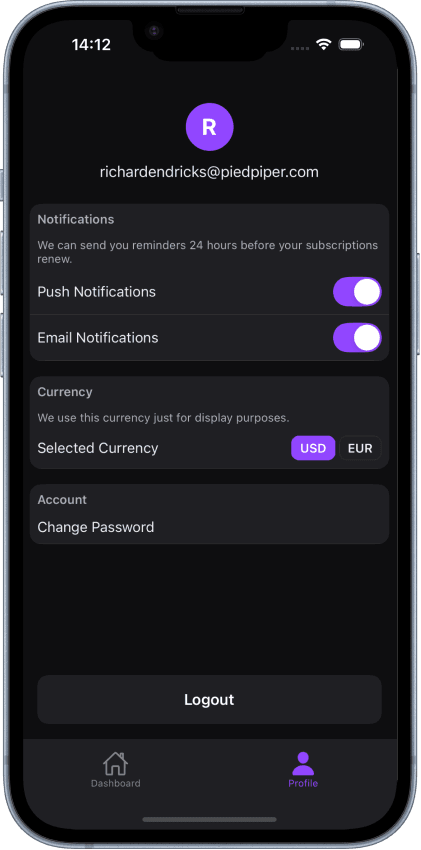 Notification settings